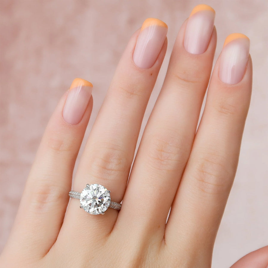  The Kayla Round Lab Diamond Ring 14k White Gold 003