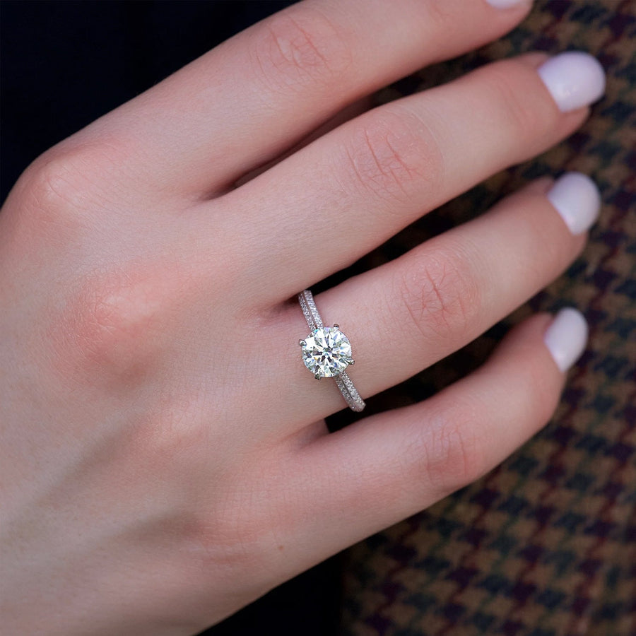  The Kayla Round Lab Diamond Ring 14k White Gold 004