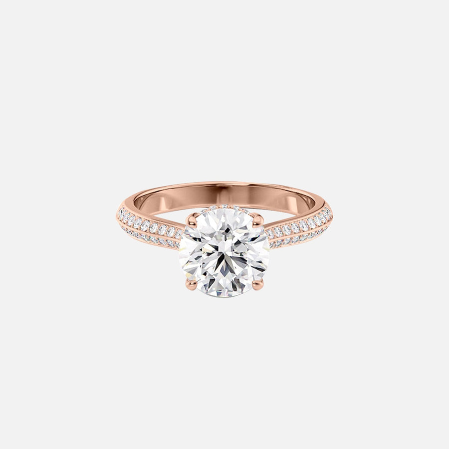  The Kayla Round Lab Diamond Ring 18k Rose Gold 001