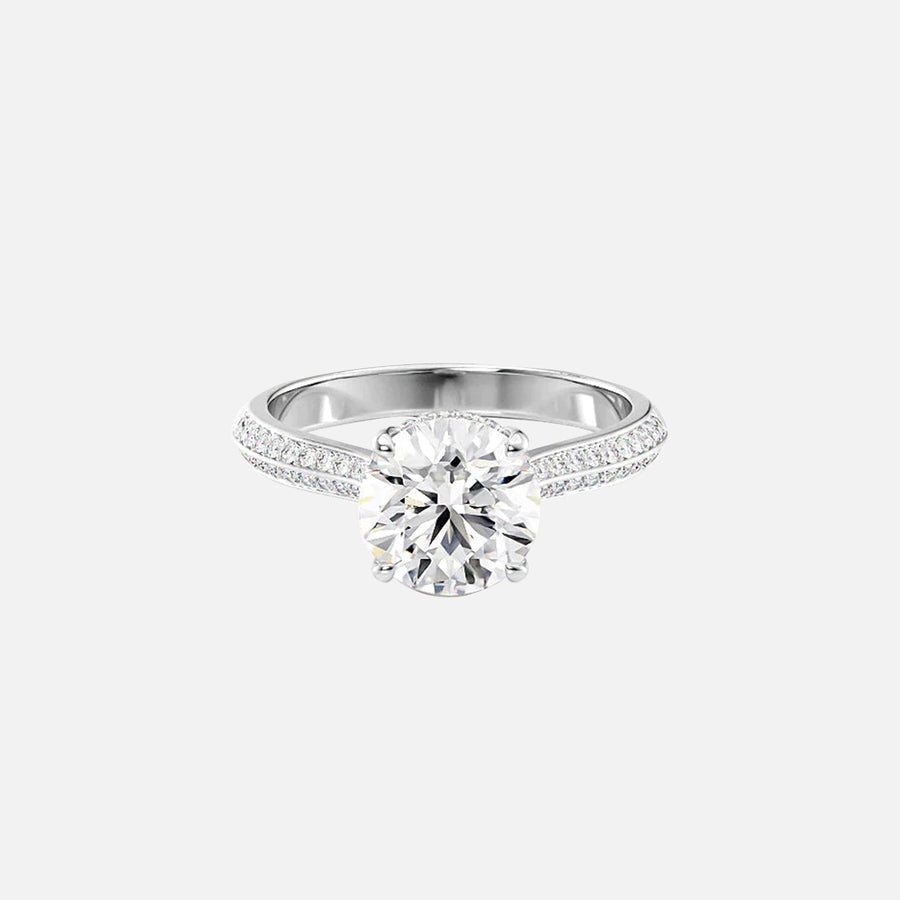  The Kayla Round Lab Diamond Ring 18k White Gold 001