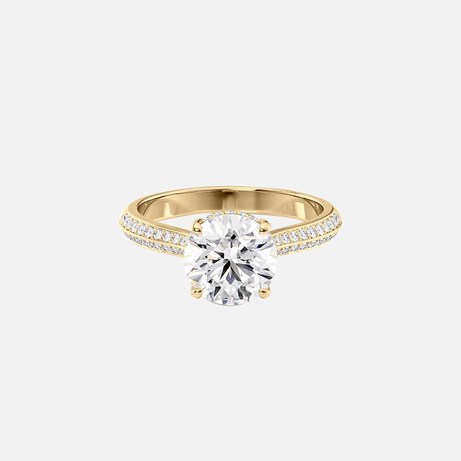  The Kayla Round Lab Diamond Ring 18k Yellow Gold 001
