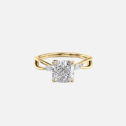  The Kelsey Cushion Moissanite Ring 18k Yellow Gold 001