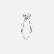  The Kelsey Emerald Moissanite Ring 14k White Gold 002