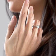  The Kelsey Emerald Moissanite Ring 14k White Gold 003