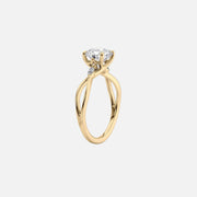  The Kelsey Emerald Moissanite Ring 14k Yellow Gold 002