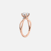  The Kelsey Emerald Moissanite Ring 18k Rose Gold 002