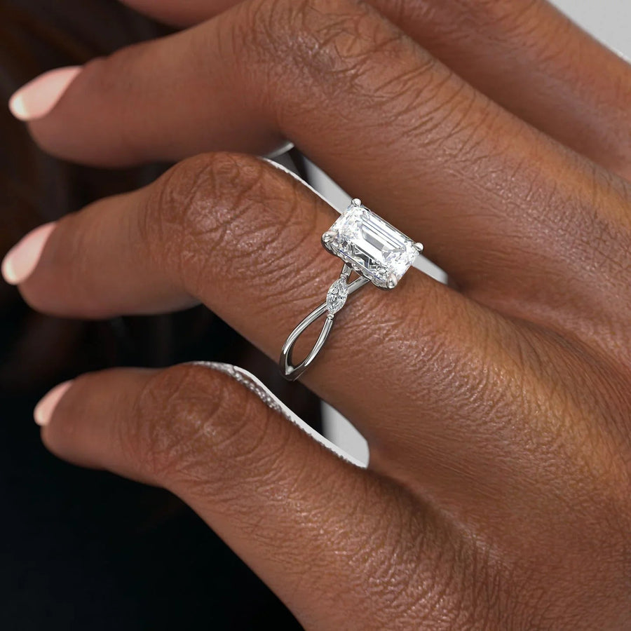 The Kelsey Emerald Moissanite Ring 18k White Gold 005 Final