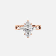  The Kelsey Marquise Lab Diamond Ring 14k Rose Gold 001