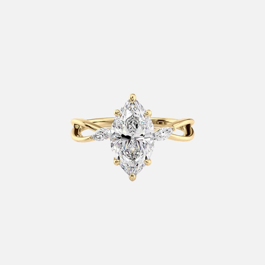  The Kelsey Marquise Lab Diamond Ring 18k Yellow Gold 001