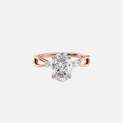  The Kelsey Oval Lab Diamond Ring 18k Rose Gold 001
