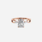  The Kelsey Radiant Lab Diamond Ring 18k Rose Gold 001