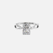  The Kelsey Radiant Lab Diamond Ring 18k White Gold 001