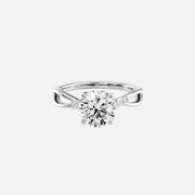  The Kelsey Round Lab Diamond Ring 18k White Gold 001