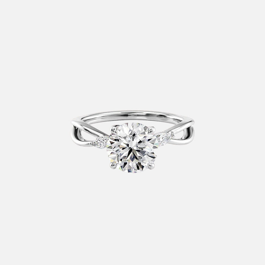  The Kelsey Round Lab Diamond Ring 18k White Gold 001