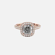  The Kylie Cushion Lab Diamond Ring 14k Rose Gold 001