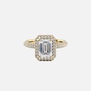  The Kylie Emerald Lab Diamond Ring 18k Yellow Gold 001