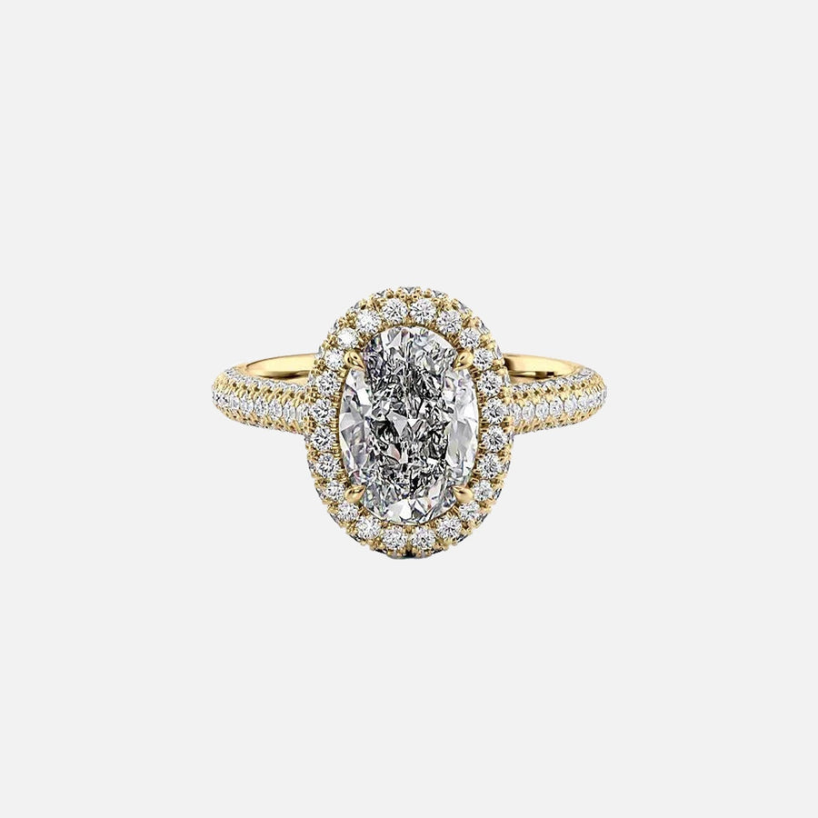 The Kylie Oval Lab Diamond Ring 14k Yellow Gold 001