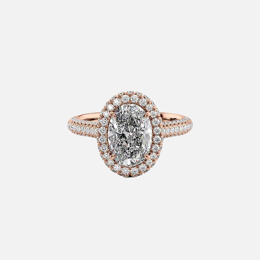  The Kylie Oval Lab Diamond Ring 18k Rose Gold 001