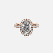  The Kylie Oval Moissanite Ring 14k Rose Gold 001
