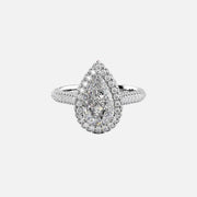  The Kylie Pear Lab Diamond Ring 14k White Gold 001