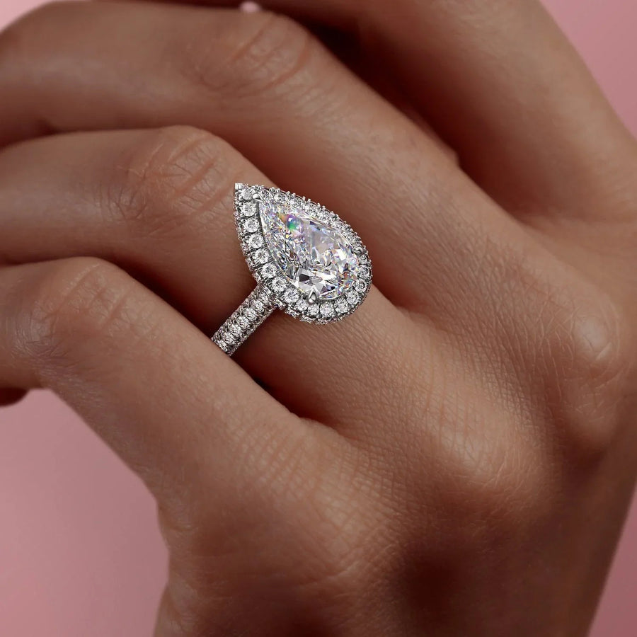  The Kylie Pear Lab Diamond Ring 18k White Gold 005 Final