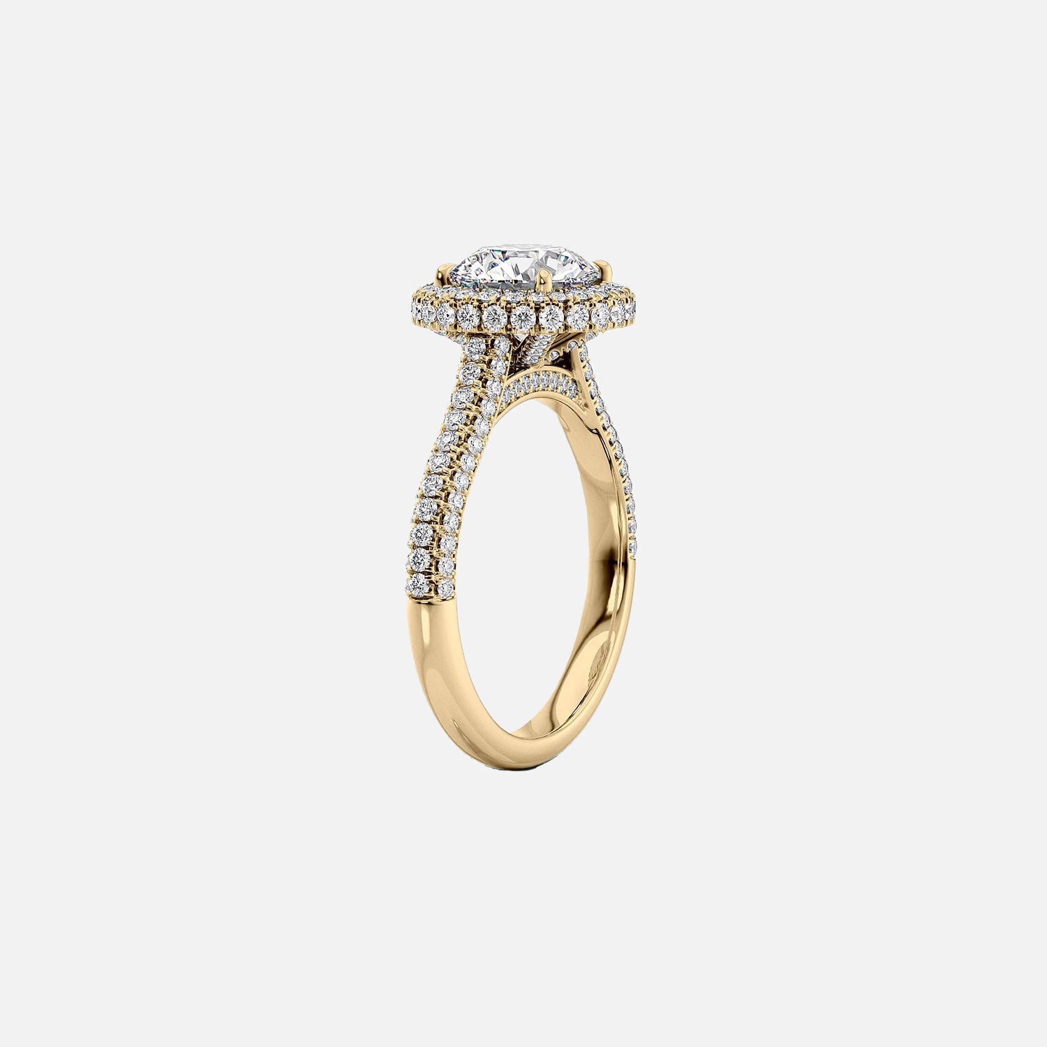  The Kylie Pear Moissanite Ring 14k Yellow Gold 002