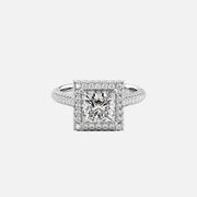  The Kylie Princess Lab Diamond Ring 14k White Gold 001