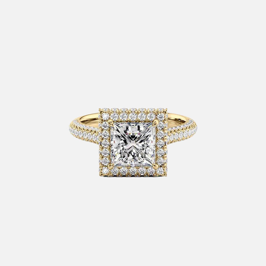 The Kylie Princess Lab Diamond Ring 14k Yellow Gold 001