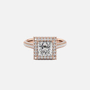  The Kylie Princess Lab Diamond Ring 18k Rose Gold 001