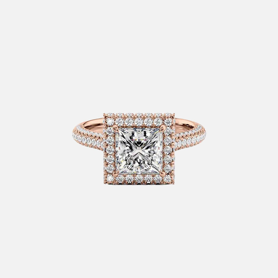  The Kylie Princess Lab Diamond Ring 18k Rose Gold 001