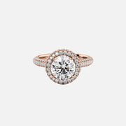  The Kylie Round Lab Diamond Ring 14k Rose Gold 001