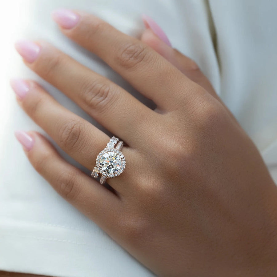 The Kylie Round Lab Diamond Ring 14k Rose Gold 003