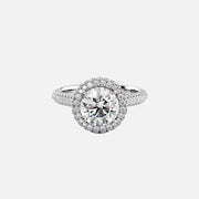  The Kylie Round Lab Diamond Ring 14k White Gold 001
