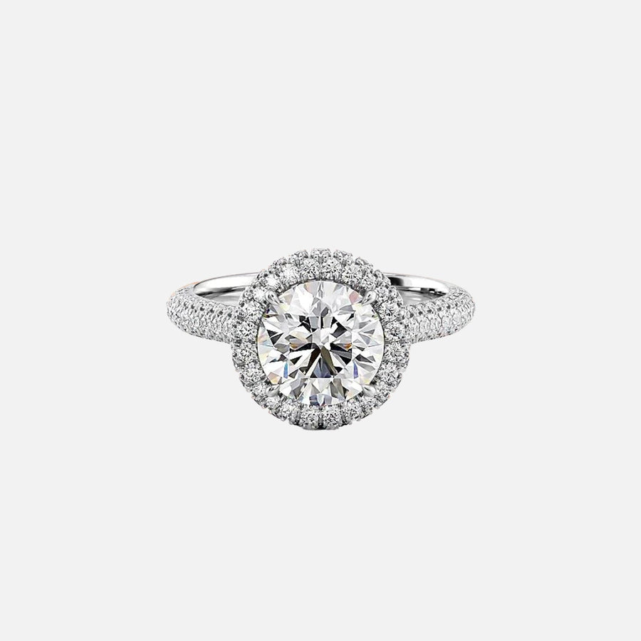  The Kylie Round Lab Diamond Ring 14k White Gold 001