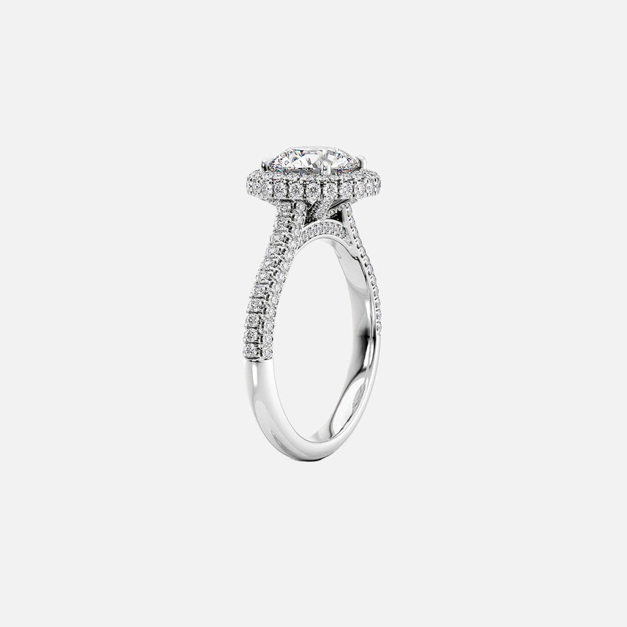  The Kylie Round Lab Diamond Ring 14k White Gold 002
