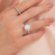  The Kylie Round Lab Diamond Ring 14k White Gold 003