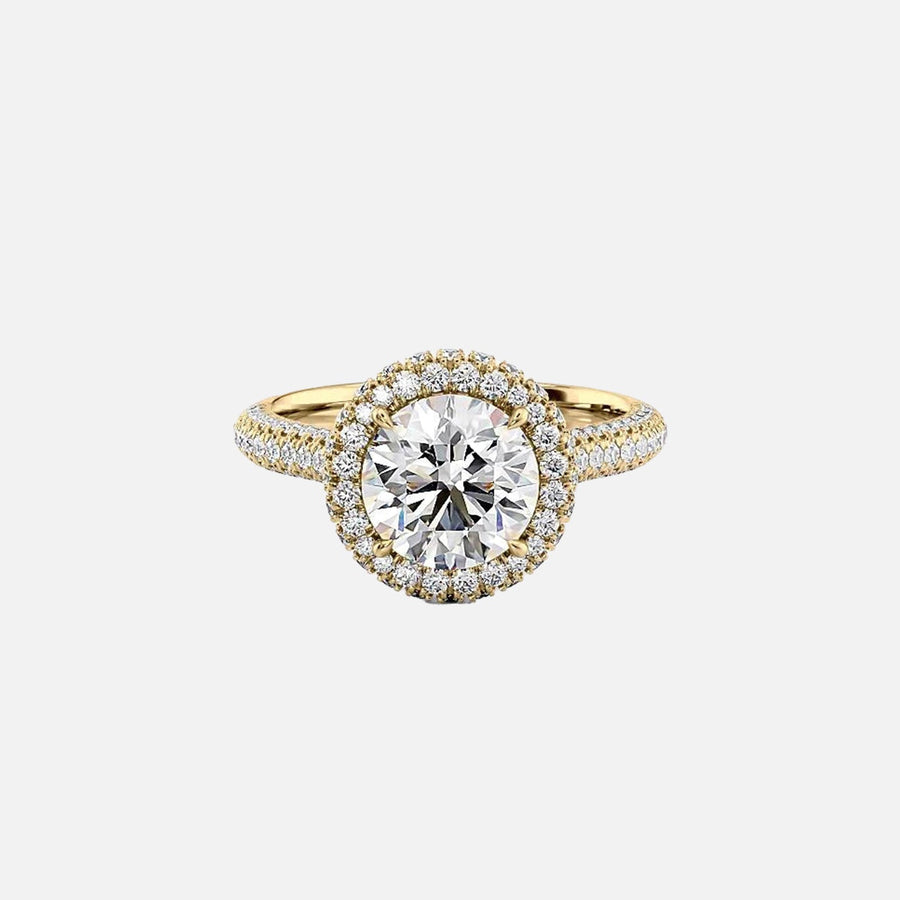 The Kylie Round Lab Diamond Ring 14k Yellow Gold 001