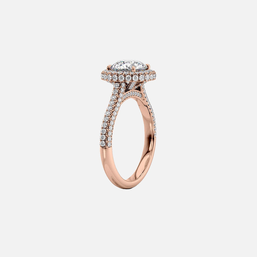  The Kylie Round Lab Diamond Ring 18k Rose Gold 002