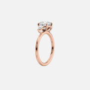  The Lauren Cushion Lab Diamond Ring 14k Rose Gold 002