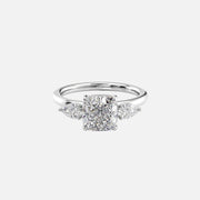  The Lauren Cushion Lab Diamond Ring 14k White Gold 001