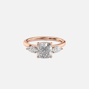  The Lauren Cushion Lab Diamond Ring 18k Rose Gold 001