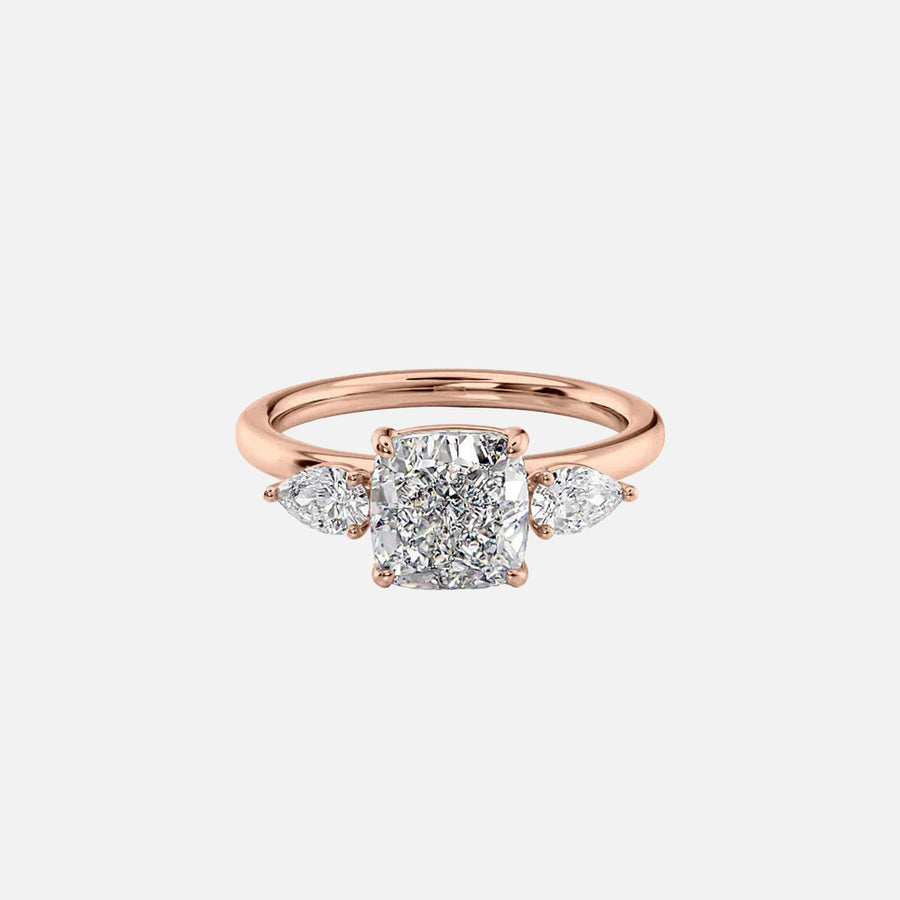  The Lauren Cushion Lab Diamond Ring 18k Rose Gold 001