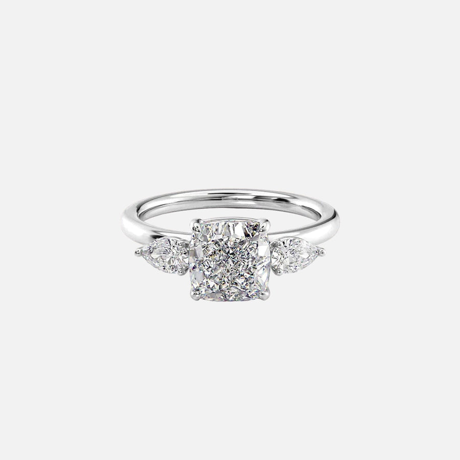  The Lauren Cushion Lab Diamond Ring 18k White Gold 001