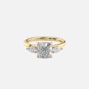  The Lauren Cushion Lab Diamond Ring 18k Yellow Gold 001