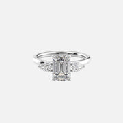  The Lauren Emerald Lab Diamond Ring 14k White Gold 001