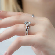  The Lauren Emerald Lab Diamond Ring 14k White Gold 004 Final