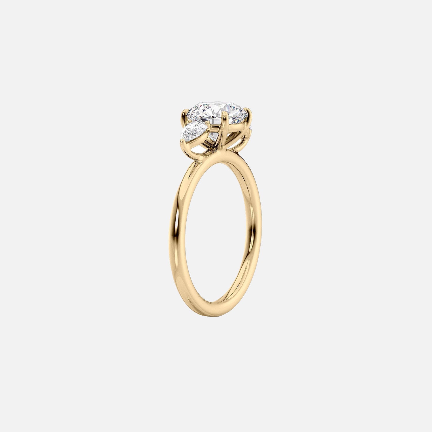  The Lauren Pear Moissanite Ring 14k Yellow Gold 002