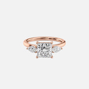  The Lauren Princess Moissanite Ring 18k Rose Gold 001