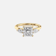  The Lauren Princess Moissanite Ring 18k Yellow Gold 001
