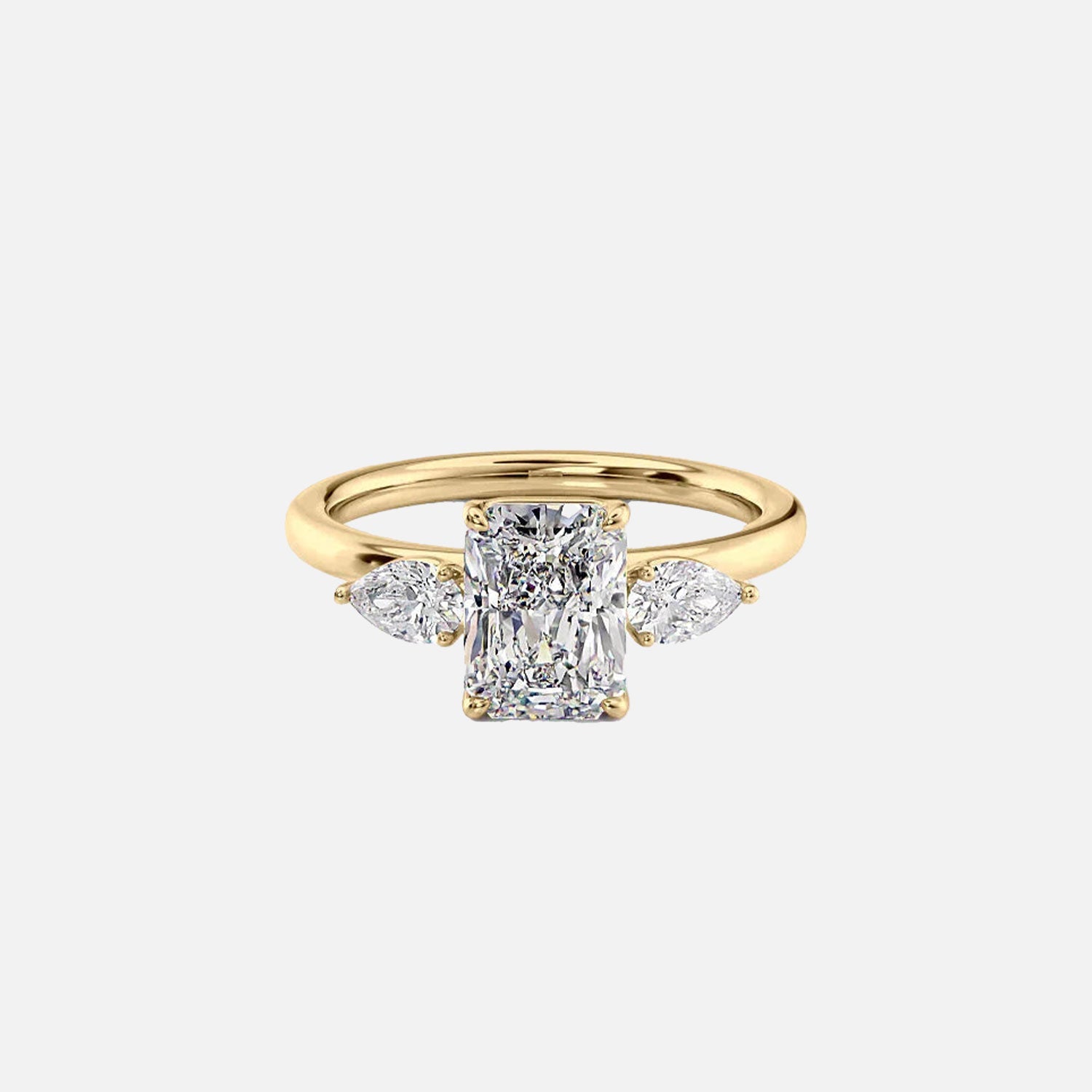 The Lauren Radiant Lab Diamond Ring 14k Yellow Gold 001